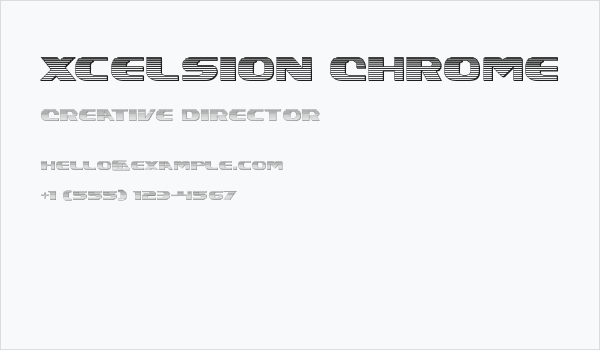 Xcelsion Chrome Business Card