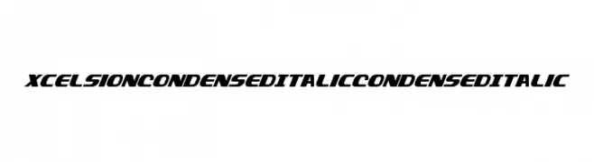 Xcelsion Condensed Italic Condensed Italic 