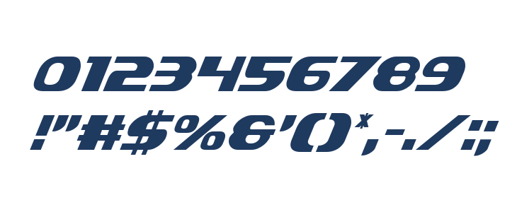 Xcelsion Condensed Italic Condensed Italic Other Characters