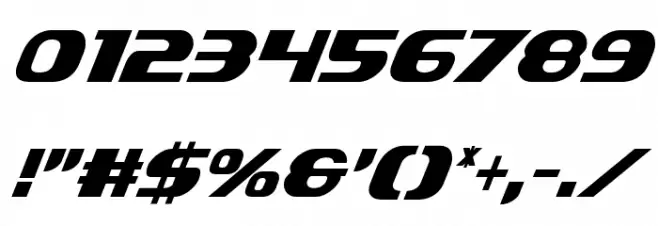 Xcelsion Condensed Italic Condensed Italic Font OTHER CHARS