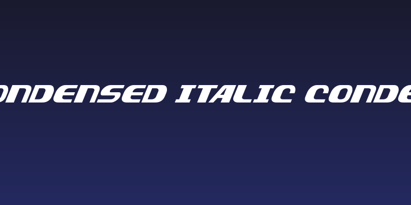 Xcelsion Condensed Italic Condensed Italic Social Header