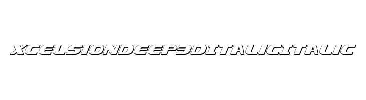 Xcelsion Deep 3D Italic Italic  baixar fontes gratis