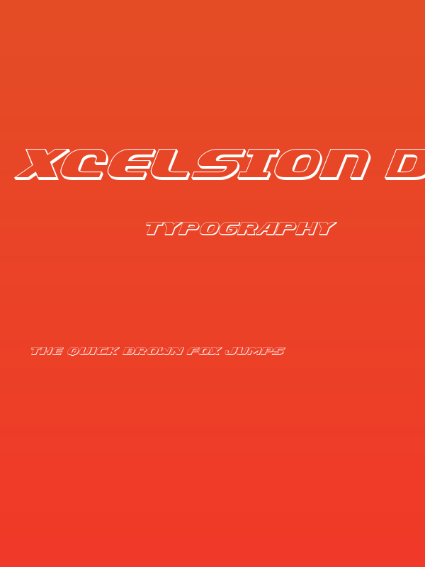 Xcelsion Deep 3D Italic Italic Poster