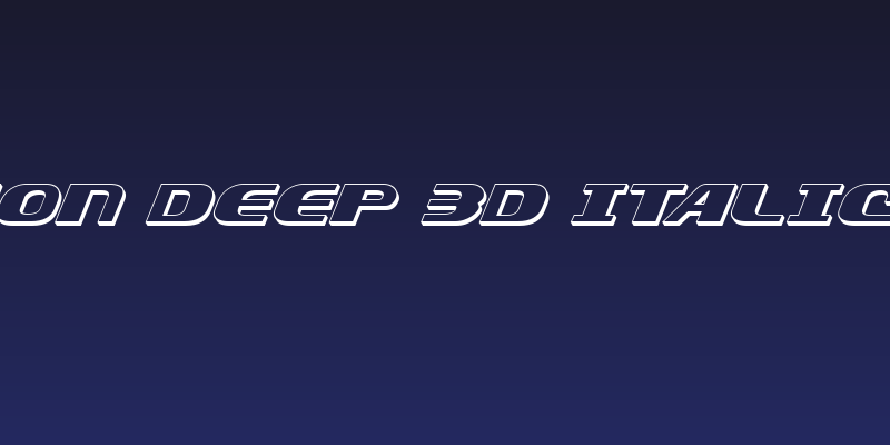Xcelsion Deep 3D Italic Italic Social Header