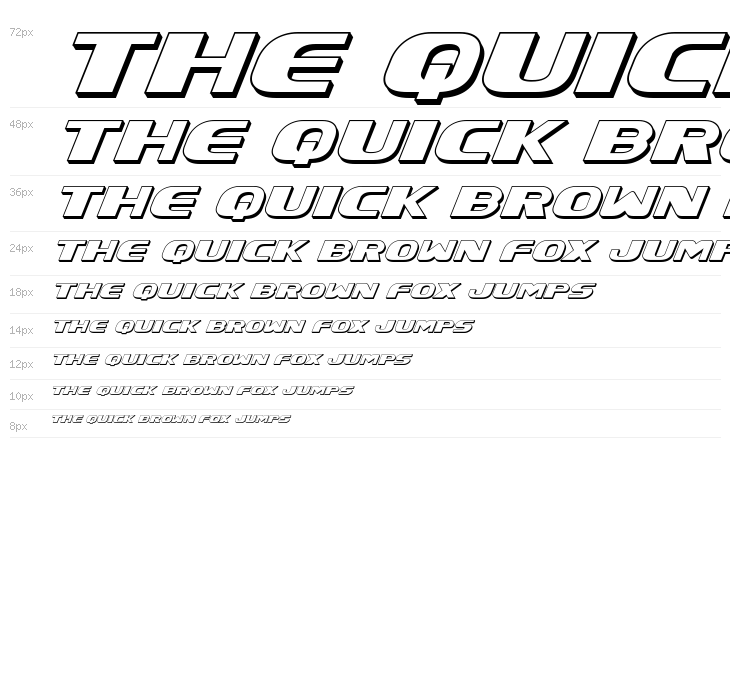 Xcelsion Deep 3D Italic Italic Waterfall