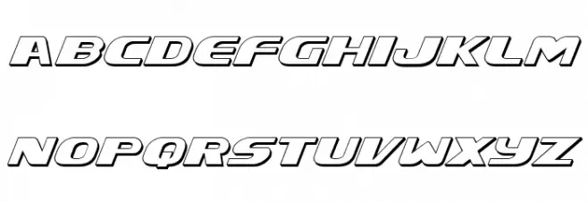 Xcelsion Deep 3D Italic Italic Fonte MINÚSCULAS