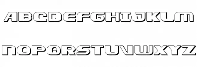 Xcelsion Deep 3D フォント 大文字