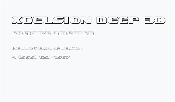 Xcelsion Deep 3D Business Card