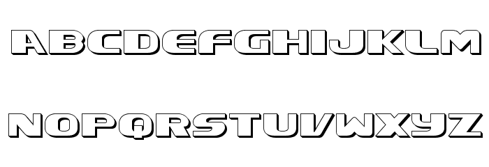 Xcelsion Deep 3D Font LOWERCASE