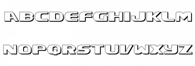 Xcelsion Deep 3D Schriftart Kleinbuchstaben