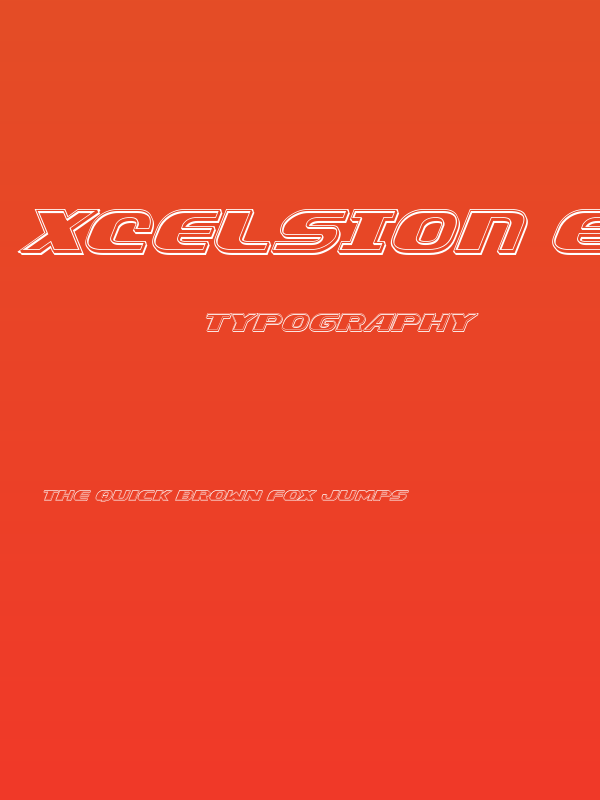 Xcelsion Engraved Italic Italic Poster
