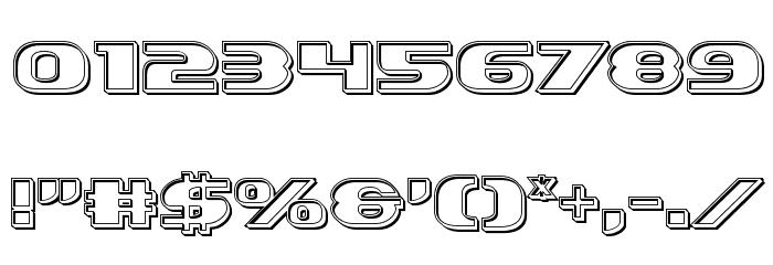 Xcelsion Engraved Font OTHER CHARS