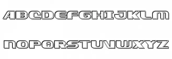 Xcelsion Engraved フォント 大文字