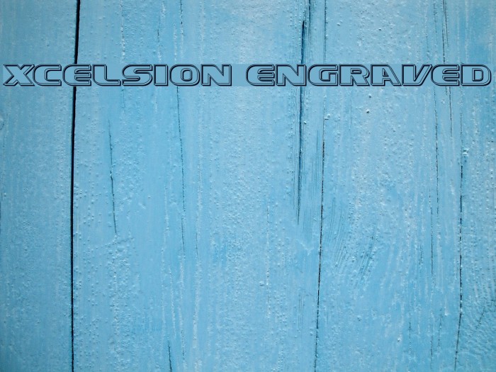 Xcelsion Engraved Font examples
