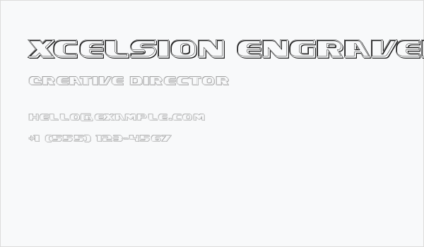 Xcelsion Engraved Business Card