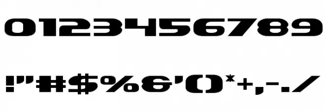 Xcelsion Expanded Expanded Font OTHER CHARS