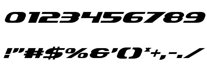 Xcelsion Expanded Italic Expanded Italic Font OTHER CHARS
