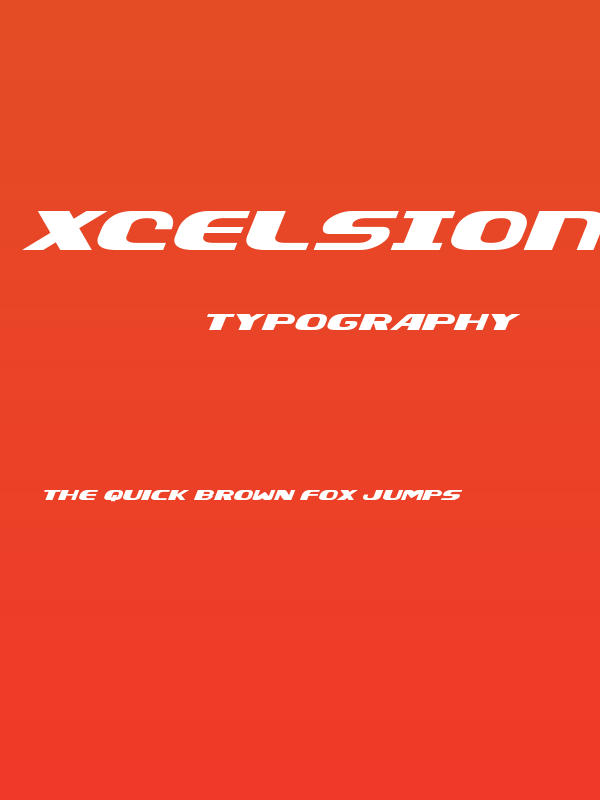 Xcelsion Expanded Italic Expanded Italic Poster