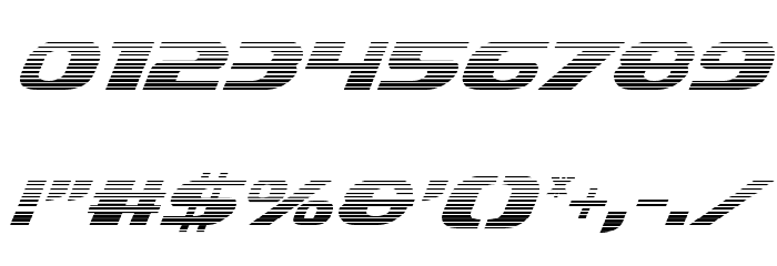 Xcelsion Gradient Italic Italic Font OTHER CHARS