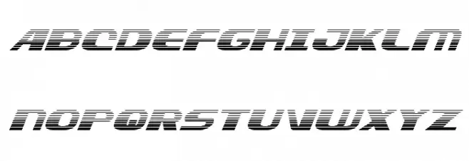 Xcelsion Gradient Italic Italic フォント 大文字