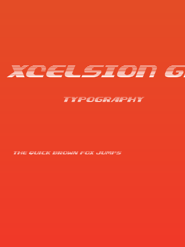 Xcelsion Gradient Italic Italic Poster