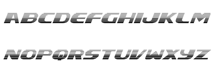 Xcelsion Gradient Italic Italic Font LOWERCASE