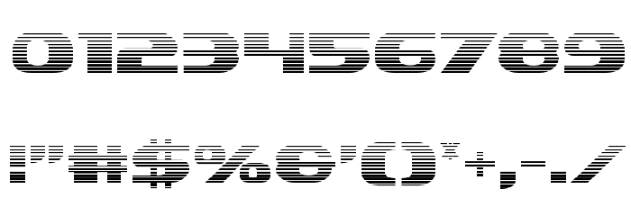Xcelsion Gradient Font OTHER CHARS