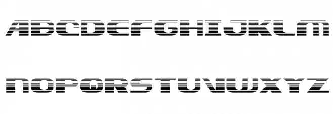 Xcelsion Gradient フォント 大文字