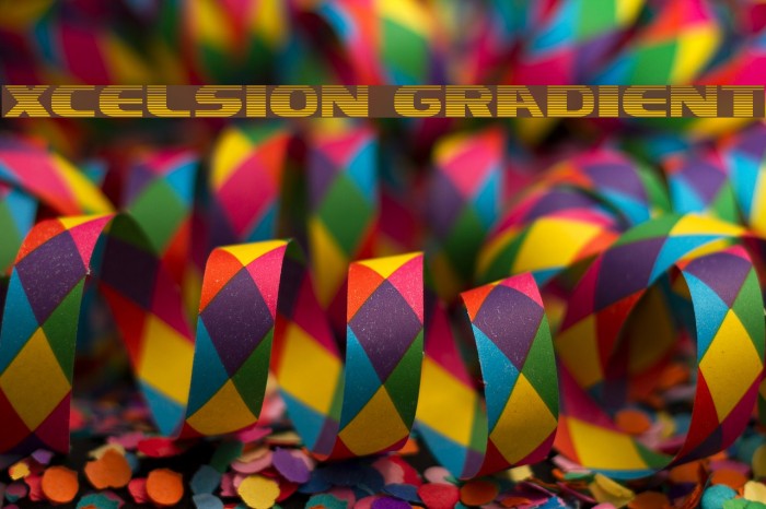 Xcelsion Gradient Font examples