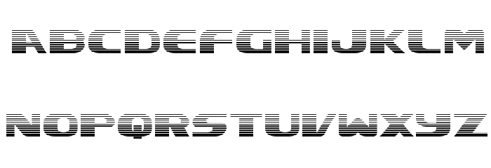 Xcelsion Gradient Font LOWERCASE