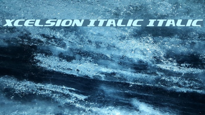 Xcelsion Italic Italic Font examples