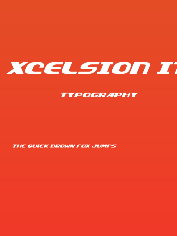 Xcelsion Italic Italic Poster