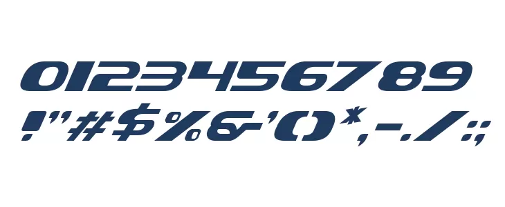 Xcelsion Italic Font OTHER CHARS