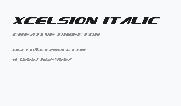 Xcelsion Italic Business Card