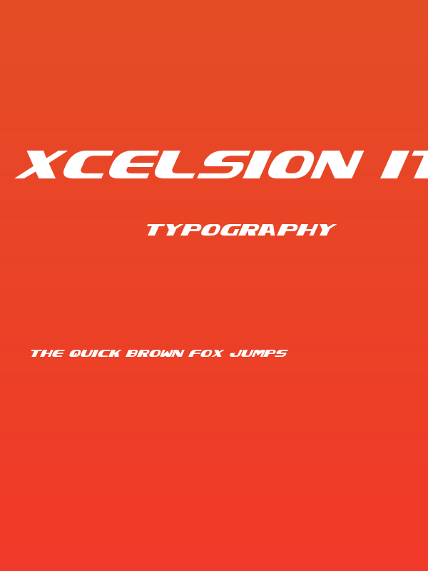 Xcelsion Italic Poster