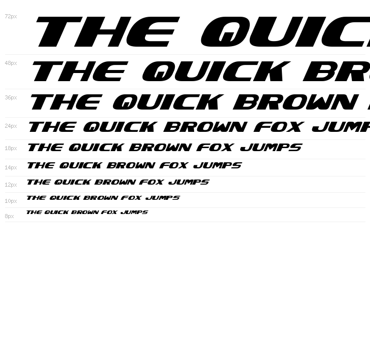 Xcelsion Italic Waterfall