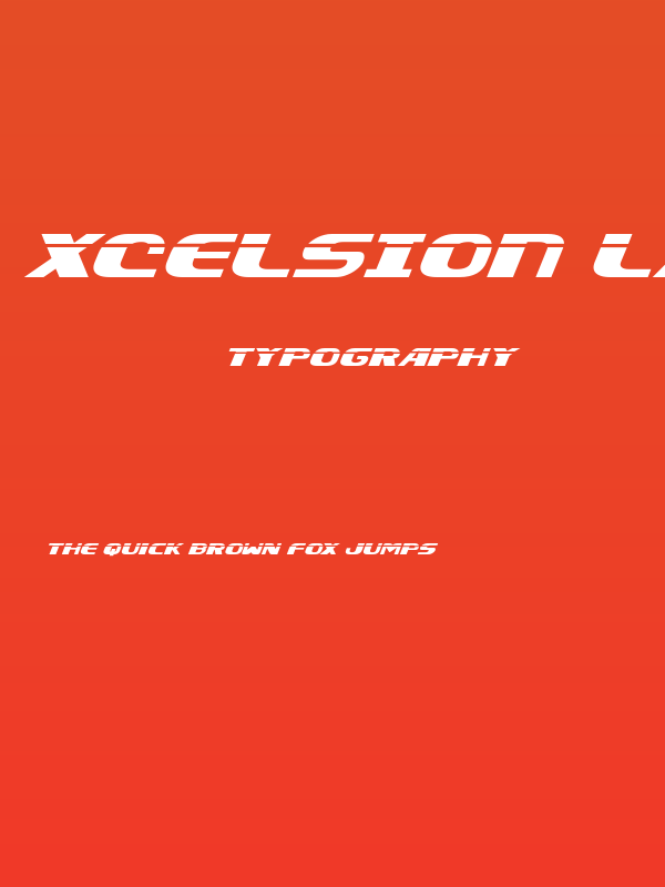 Xcelsion Laser Italic Italic Poster