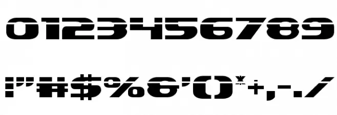 Xcelsion Laser Font OTHER CHARS