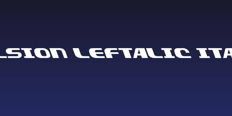 Xcelsion Leftalic Italic Social Header