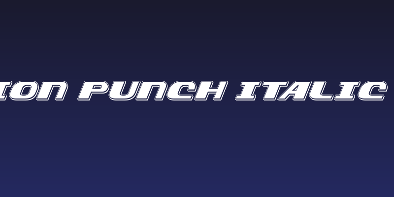 Xcelsion Punch Italic Italic Social Header