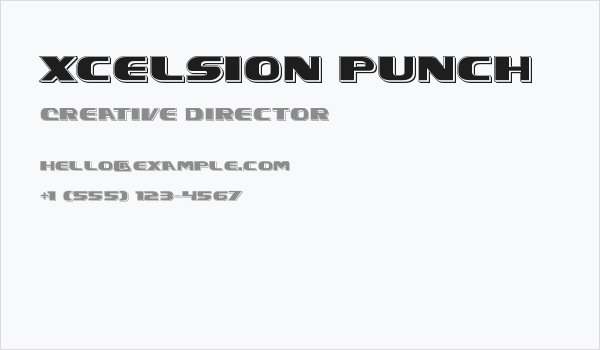 Xcelsion Punch Business Card