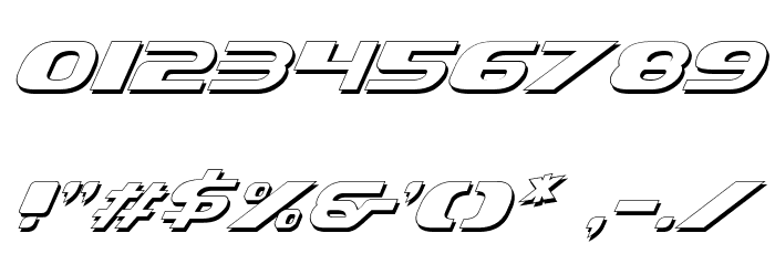Xcelsion Shadow Italic Font OTHER CHARS