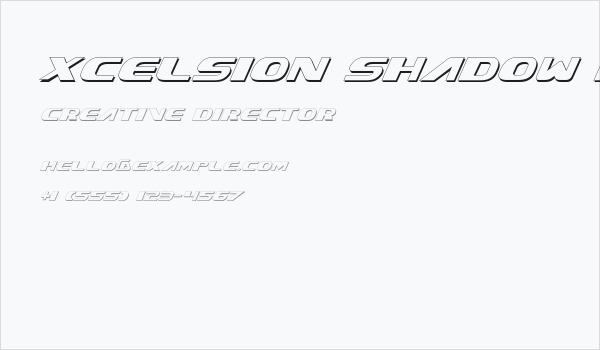 Xcelsion Shadow Italic Business Card