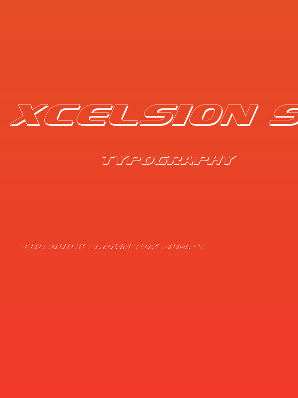 Xcelsion Shadow Italic Poster