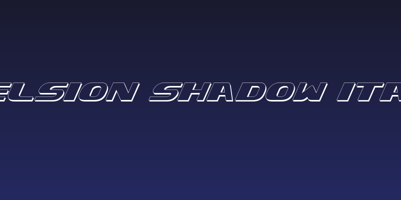 Xcelsion Shadow Italic Social Header