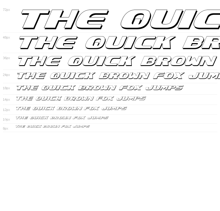 Xcelsion Shadow Italic Waterfall