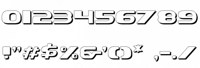 Xcelsion Shadow Font OTHER CHARS