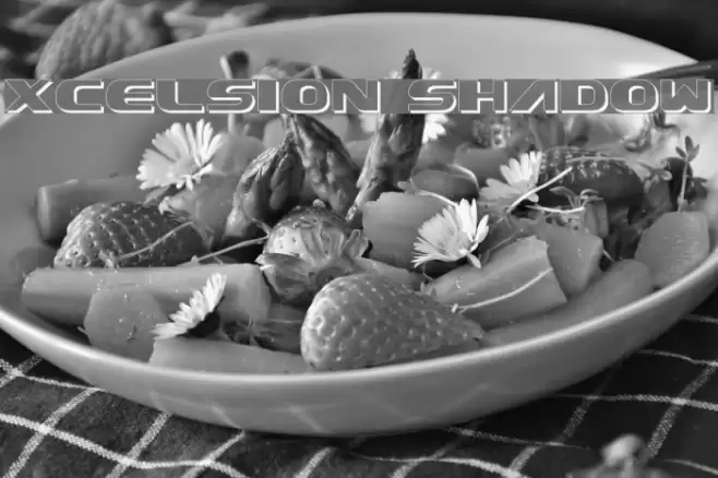 Xcelsion Shadow Font examples