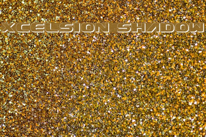 Xcelsion Shadow Font examples