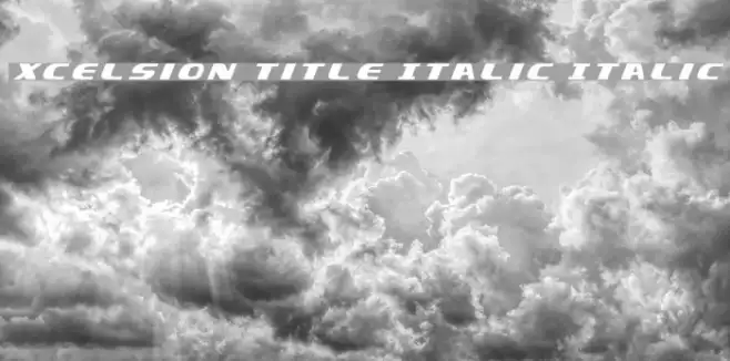 Xcelsion Title Italic Italic Example 1